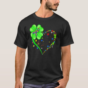 Camiseta Trevo de Autismo Engraçado Mãe de Autismo Dia de S