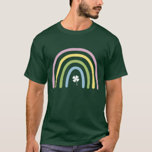 Camiseta Trevo de Quatro Folhas Arco-íris Dia de São Patríc