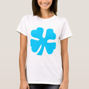 Camiseta Trevo de quatro folhas - azul-céu