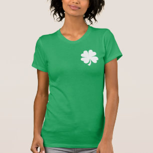Camiseta Trevo de Quatro Folhas da Sorte no Dia de São Patr