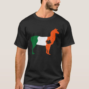Camiseta Trevo de Quatro Folhas Irlandês Llama Dia de São P