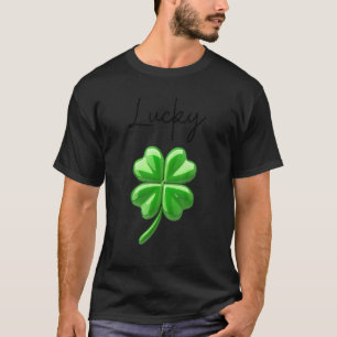 Camiseta trevo de quatro folhas Shamrock sorte charme Rua i