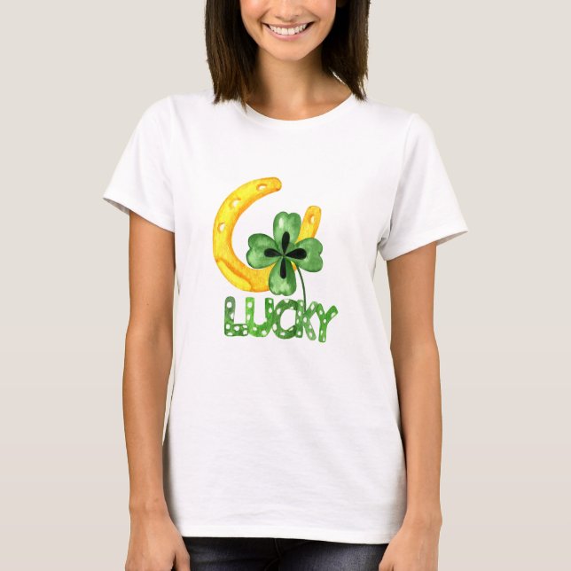 Camiseta Trevo de Sorte & Ferradura (Frente)