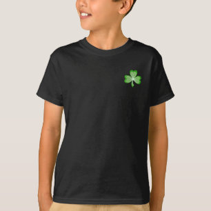 Camiseta Trevo de "tempo Hooley!" texto da parte traseira