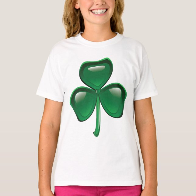 Camiseta Trevo de Três Folhas Shamrock Verde (Frente)