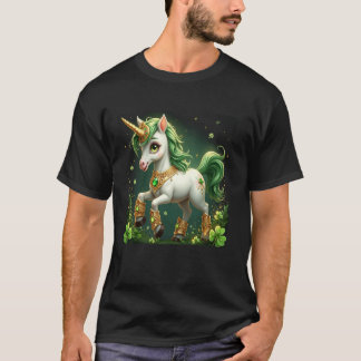 Camiseta Trevo de Unicórnio Mágico, St. Paddy engraçado de 