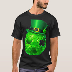 Camiseta Trevo Engraçado Duende Futebol St Patricks Homens
