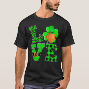 Camiseta Trevo Engraçado Verde Xadrez Amor Cebola St. Patri