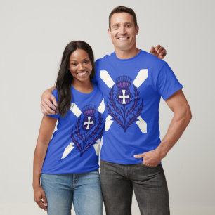 Camiseta Trevo Estilizado Cruz de São André e Saltire