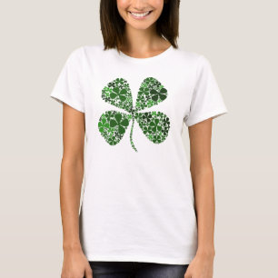Camiseta Trevo infinita afortunado de quatro folhas