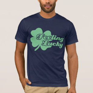 Camiseta Trevo irlandês afortunado de sentimento