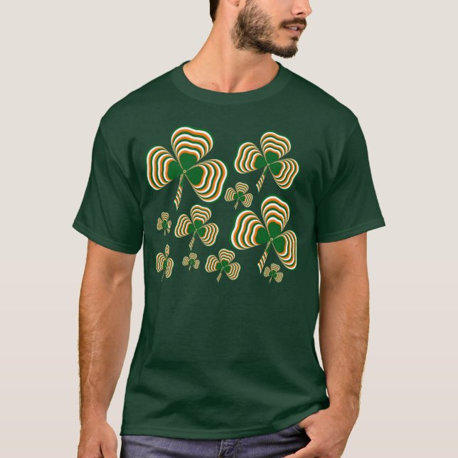 Camiseta Trevo irlandês da bandeira (Frente)
