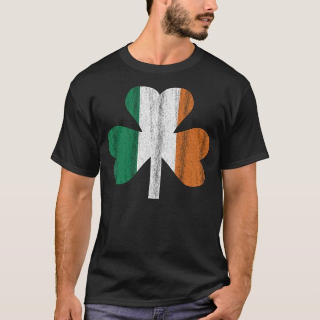 Camiseta Trevo irlandês da bandeira (Frente)