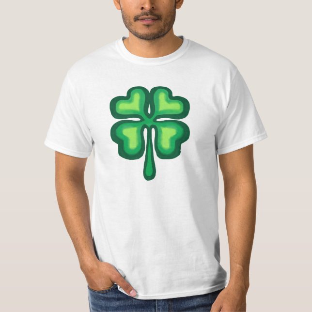 Camiseta Trevo irlandês de quatro folhas (Frente)
