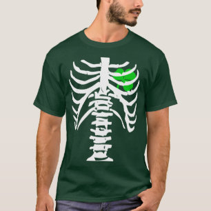 Camiseta Trevo irlandês do raio X de caixa com t-shirt dos