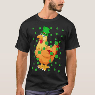 Camiseta Trevo Irlandês Duende Galinha Pássaro St Patrick'