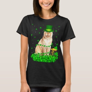 Camiseta Trevo Irlandês Leprechaun Gato Dobrado Escocês S P