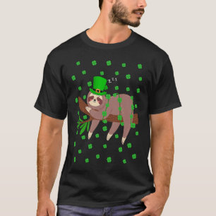 Camiseta Trevo Irlandês Leprechaun Preguiça Dia de São Patr
