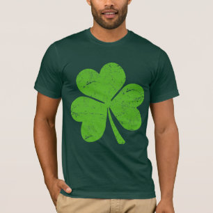 Camiseta Trevo irlandês verde clássico