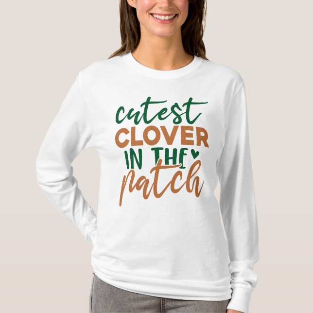 Camiseta Trevo Mais Fofo do Patch St Patrick's-60863 (Frente)