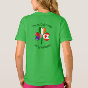 Camiseta Trevo Personalizado Canadense Irlandês Americano