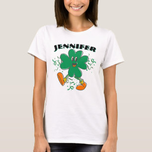 Camiseta Trevo Personalizado, Personalizado primeiroNome St