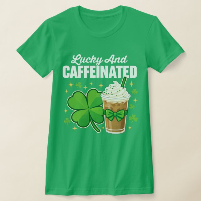 Camiseta Trevo Sortudo e Cafeinado (Postura )