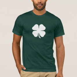 Camiseta Trevo Verde de Quatro Folhas Sortudo Irlandês
