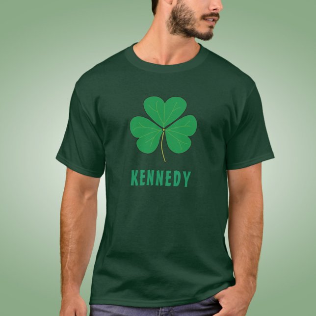 Camiseta Trevo Verde Shamrock Irlanda Celta Nome Irlandês I (Criador carregado)