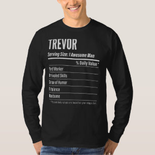 Camiseta Trevor Servindo Tamanho Nutrição Rótulo Calorias