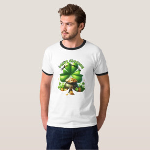 Camiseta Trevos da Sorte e Tesouros Dourados