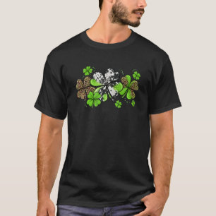 Camiseta Trevos de Shamrocks de Couro de Vaca Ocidental no