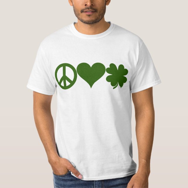 Camiseta Trevos do amor da paz (Frente)
