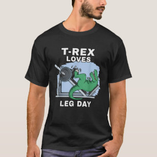 Camiseta TRex ama o dia da perna TRex Arms Dinossauros Engr