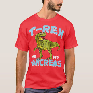 Camiseta TRex Ate My Pancreas Diabetes Sensibilização