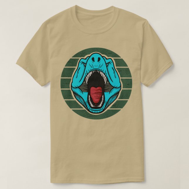 Camiseta TRex azul (Frente do Design)