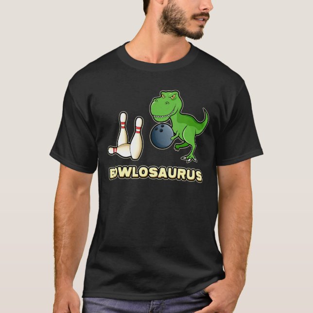 Camiseta Trex Boliche Bowlosaurus Dinossaur (Frente)