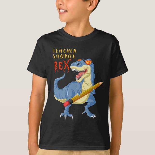 Camiseta trex de dinossauro professor (Frente)