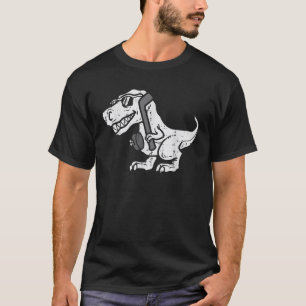 Camiseta Trex Dinosaur Jogador De Hóquei Em Gelo Goalie Men
