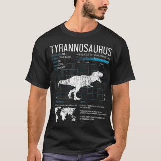 Camiseta TRex Dinossauro FatosTyrannosaurus Ciência
