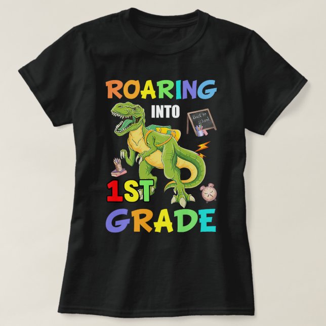 Camiseta TRex Dinossauro Fique Selvagem (Frente do Design)