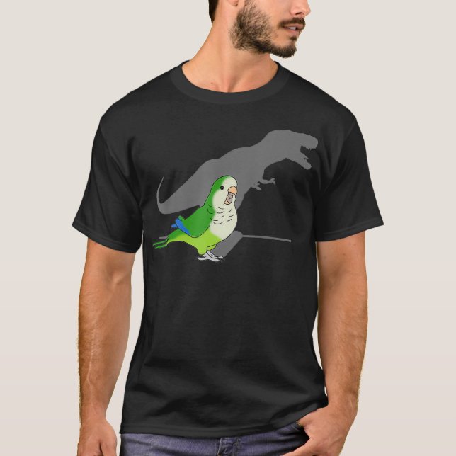 Camiseta Trex Green Monk Parakeet Funny Birb memes (Frente)
