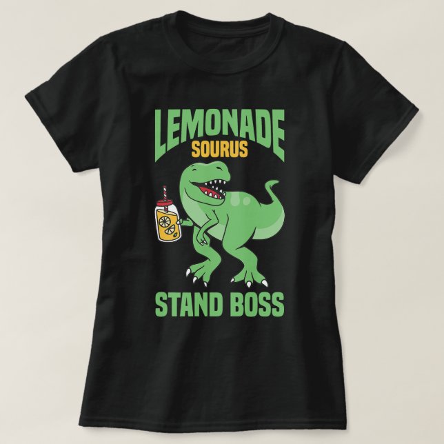 Camiseta Trex Lemonade Stand Boss Kids Lemon Squad (Frente do Design)
