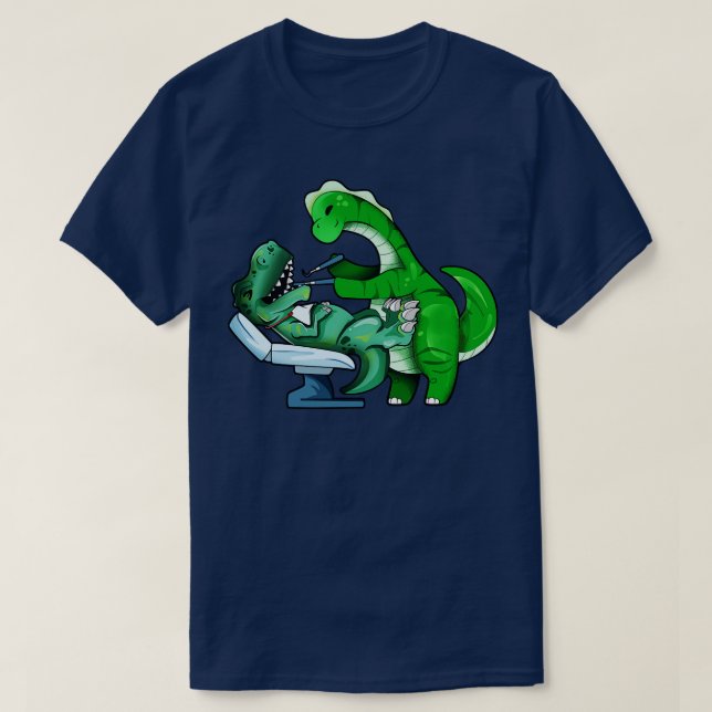 Camiseta TREX no dentista do Brachiosaurus (Frente do Design)