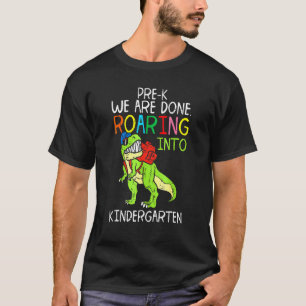 Camiseta Trex Pre K Terminamos O Jardim De Infância Em Raio