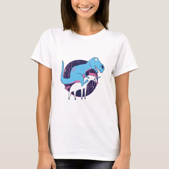 Camiseta Trex Riding Unicorn (Frente)