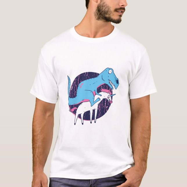 Camiseta Trex Riding Unicorn (Frente)