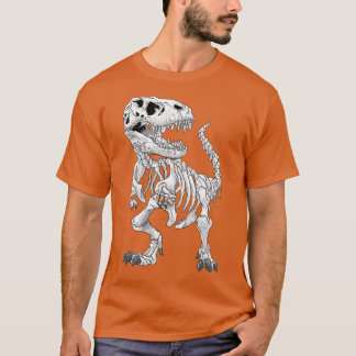 Camiseta TRex Skeleton Dino ossos paleontólogos Fóssil