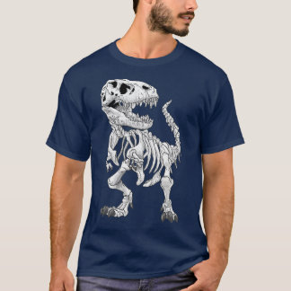 Camiseta TRex Skeleton Dino ossos paleontólogos Fóssil