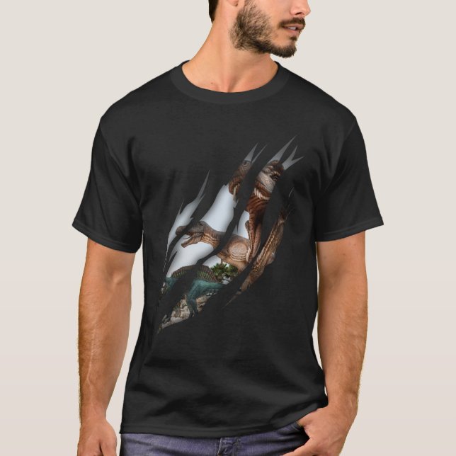 Camiseta Trex Spinosaurus Torn Claw Dino Lover (Frente)